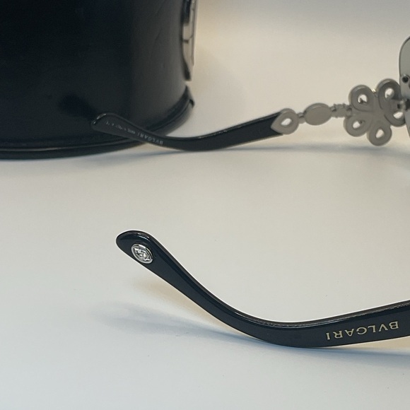 Bulgari Black Shield Sunglasses with Swarovski Crystals main image 9